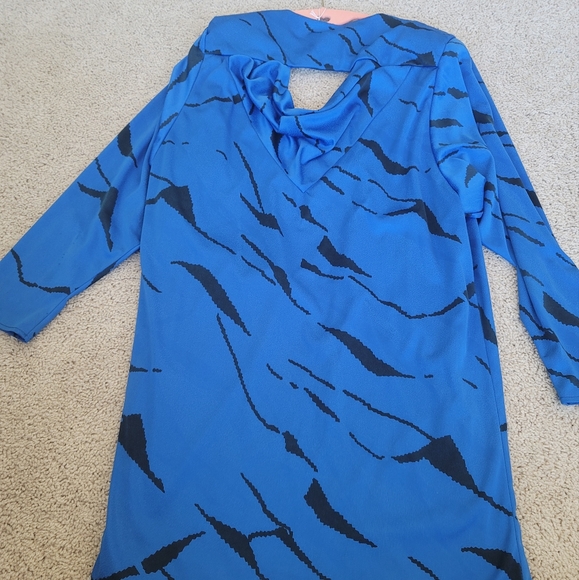 Vintage Electric Blue Open Blouse Jacket - Picture 2 of 6